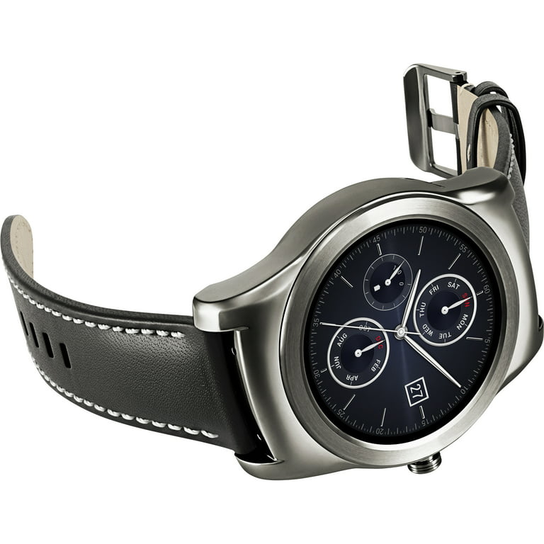 Syd alarm møde Watch Urbane Wearable Smartwatch, Silver with Black Strap - Walmart.com
