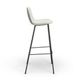 thumbnail image 3 of Pemberly Row Modern Boucle Bar Height Stools (Set of 2) in White, 3 of 5