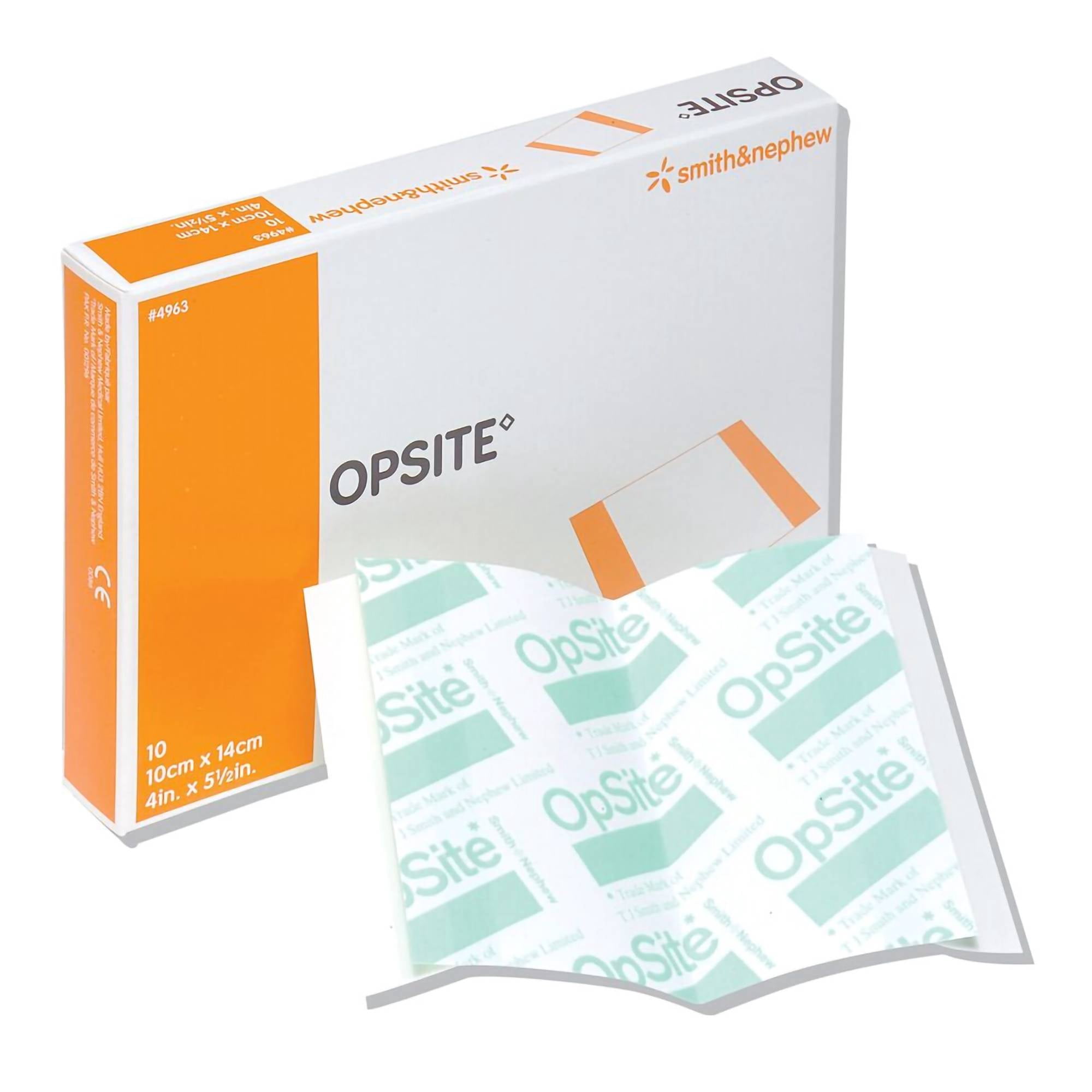 Opsite Transparent Adhesive Dressing 5 1/2" x 4" (Box of 10) 4963