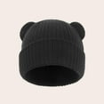 thumbnail image 5 of Toddler Hat Winter Knitted Hat With Bear Ear & Warm Lined - Thick Soft Yarn Cap,Warm Thermal for Cold Weather,Stylish Headwear for Outdoor Activities,Size:0-3 Years, 5 of 5