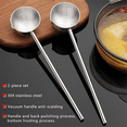 thumbnail image 4 of Small Soup Ladle Stainless Steel Metal Deep Spoon with Pour Spout 2 Oz Long Handle Ladles Heat-Resistant 10.5 Inch, 4 of 6