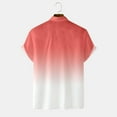 thumbnail image 6 of Mens Gradient Linen Shirts Casual Button Down Short Sleeve Beach Summer Shirts, 6 of 6