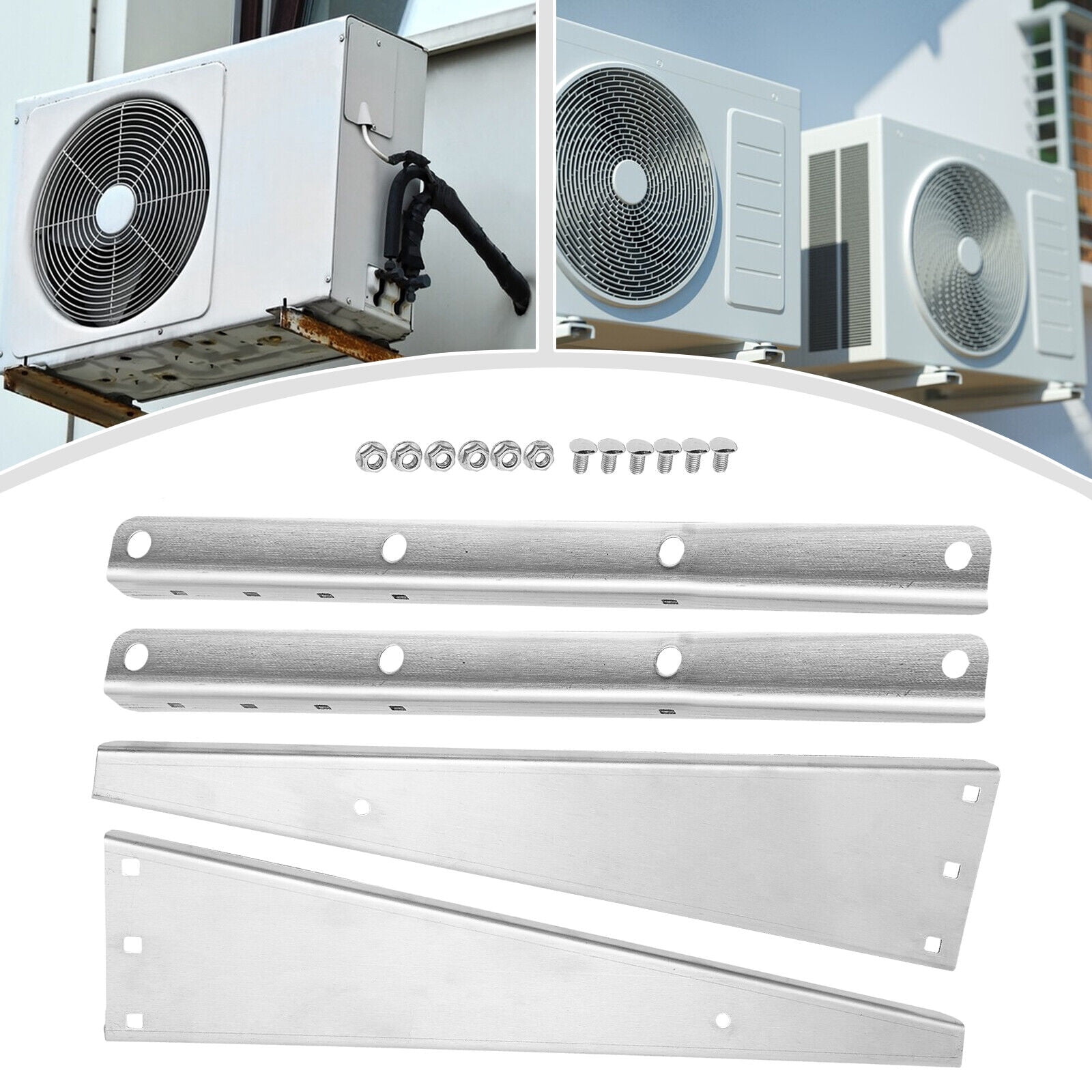 2PC Wall Mount Bracket Mini Split Air Conditioner Outdoor Unit Support Brackets