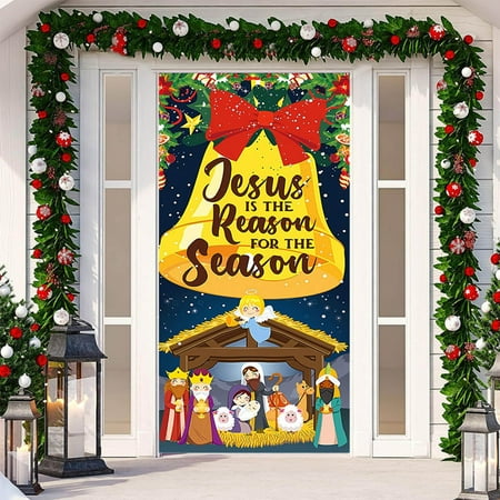 

Christmas Door Decoration Door Cover Hanging Cloth Holiday Party Layout Scene Background Cloth Swinging Pig for Car Table Decorations for Home Tanning Salon Decorations for Business Ornament Hanger