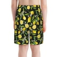 thumbnail image 3 of Rocae Lemon Fruits Flowers Leaves for Teen Beach Trunks Boys Swim Trunks with Compression Liner Quick Dry Board Shorts, 3 of 9