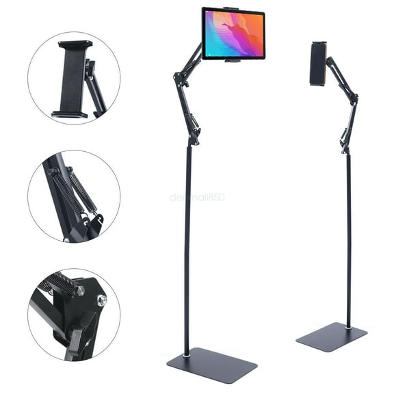 HYwys Flexible 360 Adjustable Tablet Holder Floor Stand Clamp for 4-17cm Phone