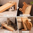 thumbnail image 5 of CheerPals Solid Wood Cat Scratcher Ramp with 100% Natural Sisal Pad, Interactive Sisal Balls & Teaser Toy, Heavy Duty Furniture Protector for Indoor Cats, Supports up to 80 lbs, 5 of 9