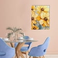 thumbnail image 2 of ZFLMY Yellow Flowers Painting Wall Decor for Bedroom and Kitchen, Fashion Wall Art for Living Room, Bathroom, and Office, Ready to Hang, Home Decor 12x16in, 2 of 5