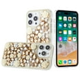 thumbnail image 3 of For iPhone 12 & iPhone 12 Pro Rose Flower Full Diamond Bling Stones - Yellow, 3 of 3