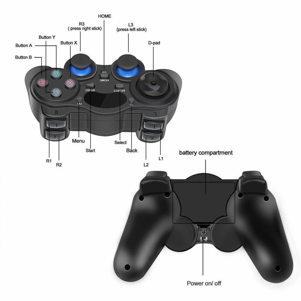 2x Gamepad Bluetooth Inalámbrico para Android PC Teléfono Tablet 6