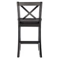 thumbnail image 3 of Pemberley Row Rubberwood Black Counter Stool Rectangular X-Back Design 37.25" Unassembled, 3 of 14