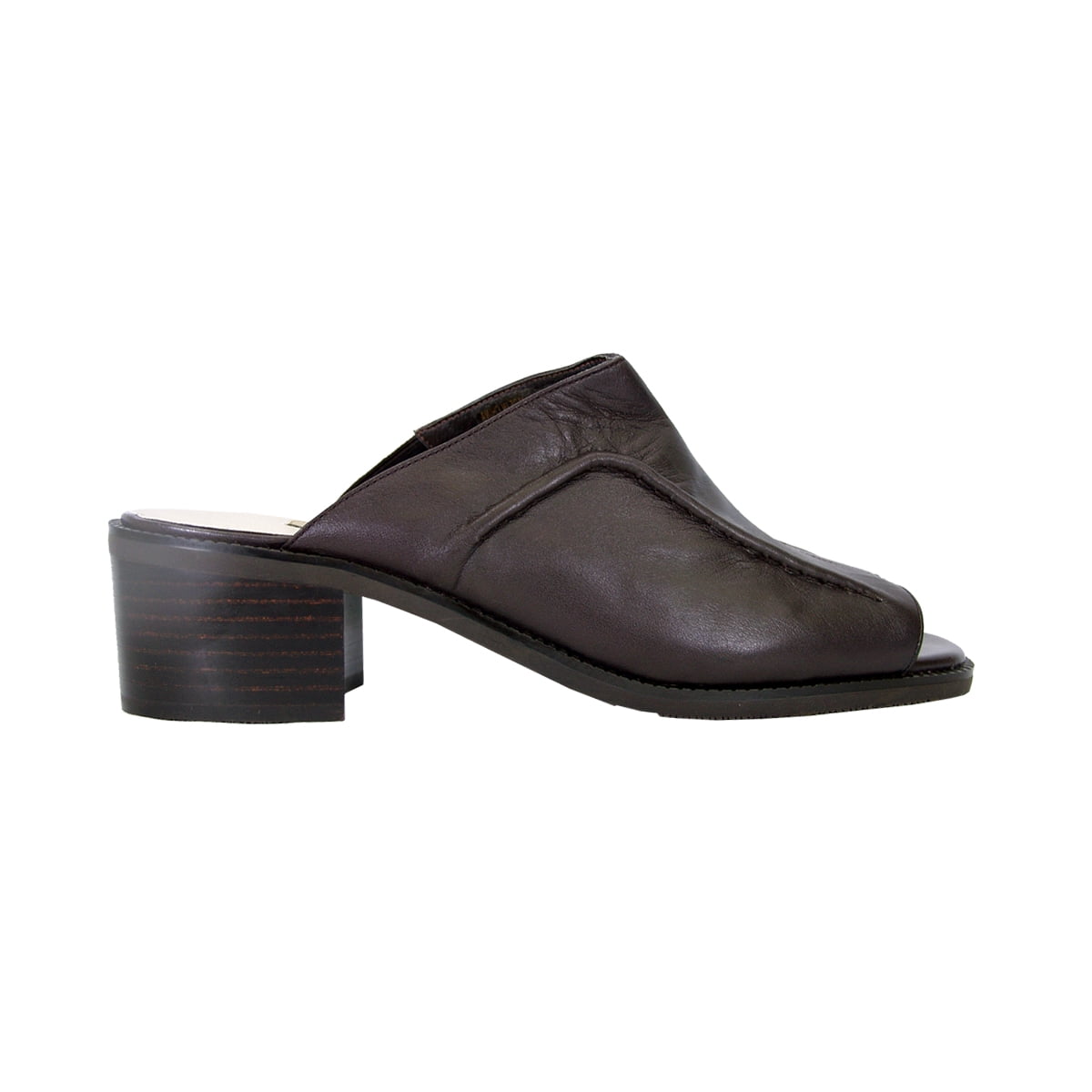 PEERAGE Patrice Women Extra Wide Width Leather Sandals BROWN 7