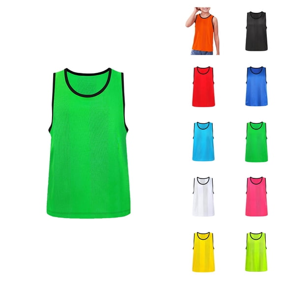 Boys' T-shirts Athletic Tank Top Children Sleeveless Solid Color Vest Side Split Wide Fork Fitness Garment Loose Fit Sports Wear for Active Kids