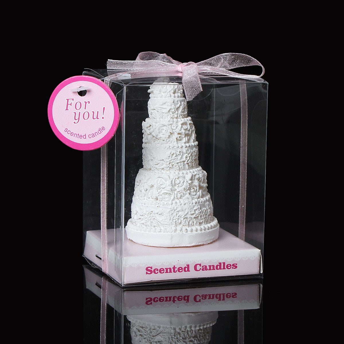 Wedding cake candle sale favors