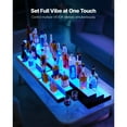 thumbnail image 5 of KFFKFF LED Illuminated Liquor Bottle Display, 2-Tier 16-Inch Whiskey Rack with USB Support, Home Bar Shelf with RF Remote & App Control, 7 Static Colors, Acrylic and Wood Shelf for 8 Bottles, 5 of 9