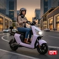 thumbnail image 2 of Bicicleta Bicimoto Eléctrica Latte Litio Lila BikeOn 800W Autonomía 60 km Velocidad 40 km/h Doble Asiento, 2 of 9