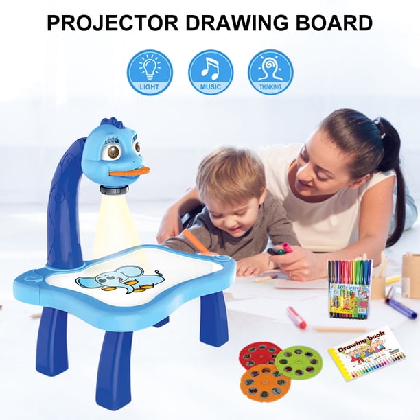 Mesa de dibujo con proyector LED Ndcxsfigh para niños azul | Walmart en  línea