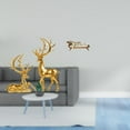 thumbnail image 2 of Escultura de ciervo, estatua de pareja, figuras de resina en miniatura, sofá moderno de madera de resina, conjunto elegante, decoración adecuada para, 2 of 8