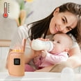 thumbnail image 2 of Aooww Bottle Warmer, Fast Baby Milk Warmer Portable Milk Bottle Warmer Multifunctional Baby Bottle Warmers USB for Home Travel Car, Pink, 2 of 6