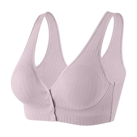 Entyinea Maternity Nursing Bra for Breastfeeding Seamless Wireless Bras Sleep Bralette for Women (Purple L)