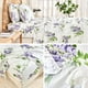 thumbnail image 4 of HITIME Juego de Sábanas Tamaño Matrimonial 4 Piezas Incluye 1 Sábana Plana, 1 Ajustable & 2 Funda de Almohada, Suave Microfibra de Poliéster, Diseño Estampado Moderno Fresco y Transpirable, 4 of 9