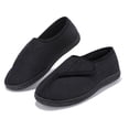 thumbnail image 7 of Diabetic Slippers Shoes for Men Arthritis Edema Adjustable Closure Memory Foam House Shoes, Black 16, 7 of 7