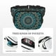 thumbnail image 5 of Balery Mandala Mochila Cinturón para Mujeres y Hombres, Bolsa de Cintura Impermeable de Doble Capa con Correa, 5 of 9