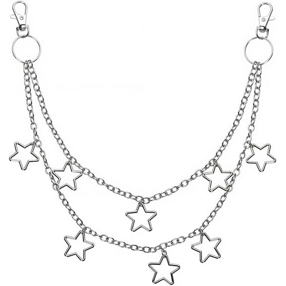Goth Pants Chain for Women Men Punk Layered Jean Chains Gothic Pocket Chain for Women Hip Hop Waist Chain Charms