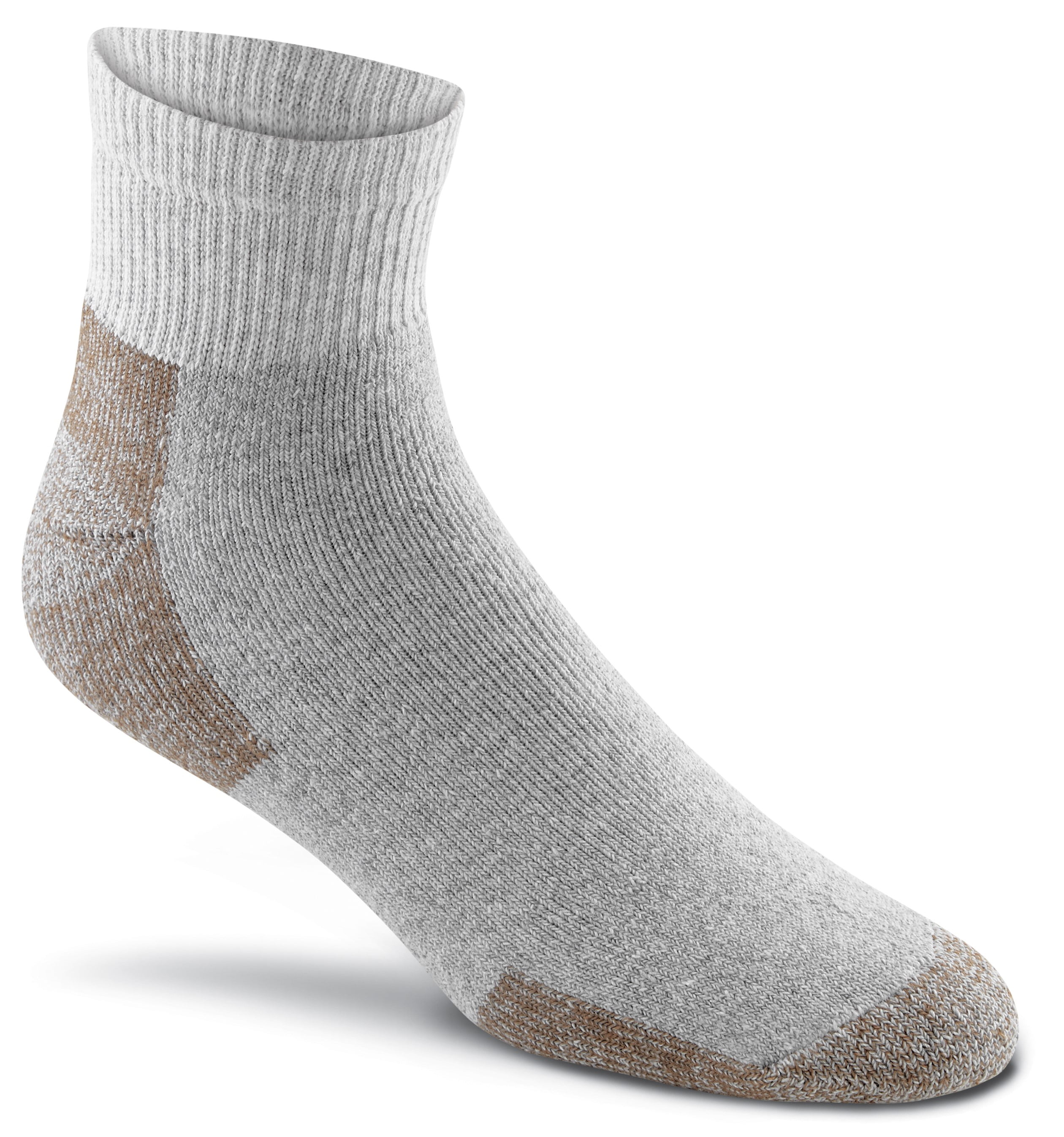 Fox River Work Men`s Medium weight Quarter Crew Socks, Medium, Grey