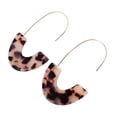 thumbnail image 2 of Pendientes en forma de U Sonducket estampado de leopardo joyería de moda accesorio café rojo, 2 of 6