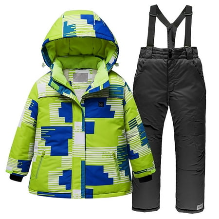 

Dezsed 3-14Years Winter Clothes For Kids Girl Boy Camouflage Smart Electric Heating Ski Suits Teenager Thick Waterproof Usb Electric Heating Children s Tracksuit On Clearance