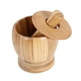 thumbnail image 5 of FESTFENDS Kitchen And Pestle Garlic Press Pot Bamboo 1Pcs Khaki, 5 of 8