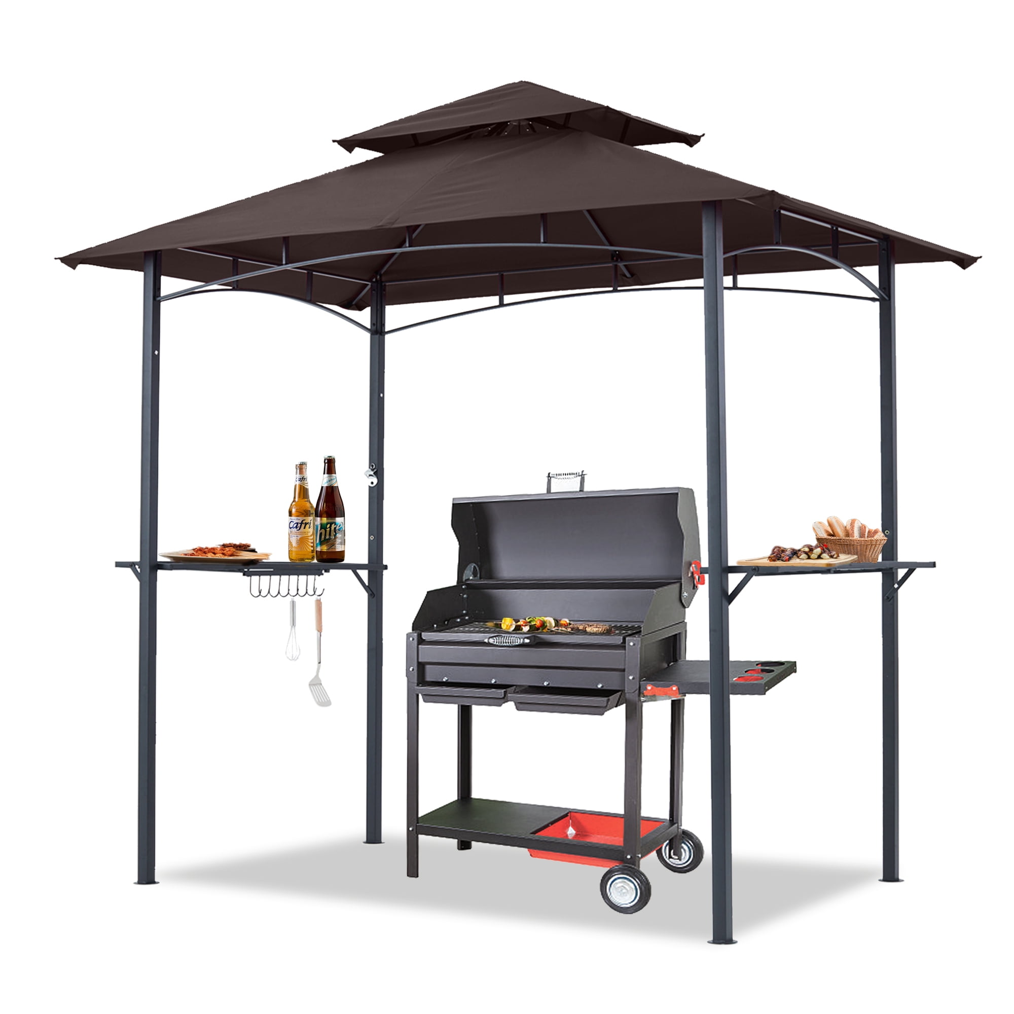 ABCCANOPY 8'x 5' BBQ Grill Gazebo Shelter, Double Tier Patio ABCCANOPY 8'x 5' BBQ Grill Gazebo Shelter, Double Tier Patio