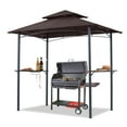 ABCCANOPY 8'x 5' BBQ Grill Gazebo Shelter, Double Tier Outdoor Barbeque