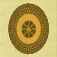 thumbnail image 1 of Ahgly Company Machine Washable Indoor Square Transitional Dark Bisque Brown Area Rugs, 6' Square, 1 of 7