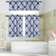 thumbnail image 6 of EastVita printed layered curtains, suitable for kitchen, Moroccan tile pattern short curtains, check cotton blend cafe curtains, bathroom kitchen curtain set, 6 of 6