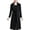 Black, variant on FUNING Women's Winter Wool Coats Warm Double-breasted Notched Lapel Jackets Midi Long Peacoat Long Sleeve Pea Coats