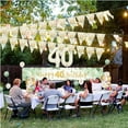 thumbnail image 5 of SPECOOL 40th Birthday Decorations for Lady, Women 40th Birthday Party Kit with Green Gold Happy 40th Birthday Banner, Beige Sage Green Gold Confetti Balloons, Number 40 Balloon Triangle Flag Banner, 5 of 8