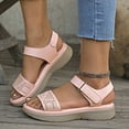 thumbnail image 6 of LOVZFMLL Women's Sandals Comfort Walking Hiking Wedges Sandals with Arch Support Open Toe Ankle Strap Casual Summer Sandals Pink 5.5, 6 of 9