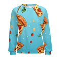 thumbnail image 7 of Fun Pizza Women's Floral Printed Sweatshirt Long Sleeve Crewneck Casual Loose Vintage Graphic Pullover Tops, 7 of 7