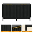 thumbnail image 3 of Heynemo Black 55'' Buffet Cabinet with Fluted Door and Adjustable Shelves, 3 of 9