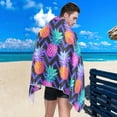 thumbnail image 5 of Dreamtimes Tropical Pineapple Beach Towel Quick Dry Absorbent Bath Towels Sandproof Lightweight Towel for Gym Yoga Sports Swimming 31x71in, 5 of 7