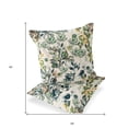 thumbnail image 5 of Set of Two 16" X 16" Green and White Blown Seam Floral Indoor Outdoor Throw Pillow, 5 of 5