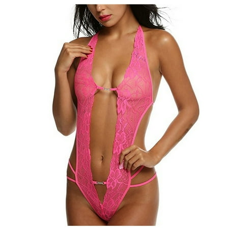 

QIPOPIQ Lingerie for Women Clearance Women Underwear Bra Panties Jumpsuit Underclothes Underpants Lingerie Roleplay Rompers