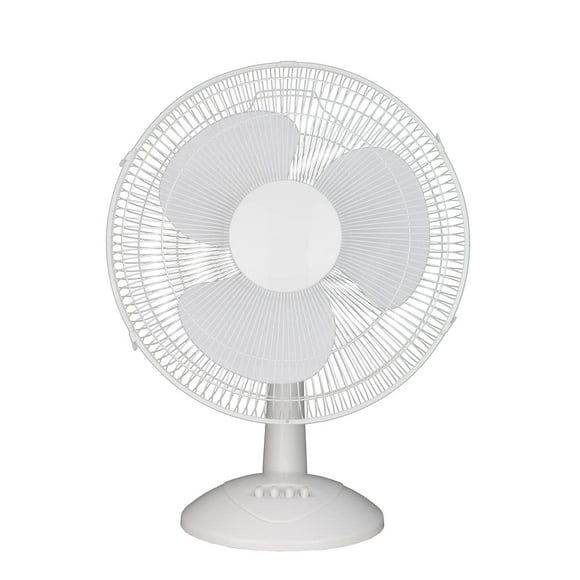 ToolTech Ventilateur de Bureau Oscillant 3 Vitesses - 16 Pieds', Blanc (100076)