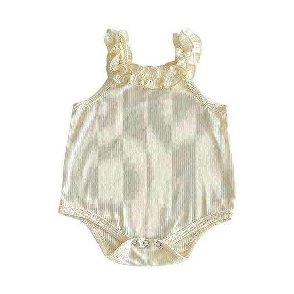 Summer Baby Girls Clothing Agkizg Baby Girls Bodysuits, Baby Girls Sleeveless Rompers, Children's Solid Color Sleeveless Camisole Jumpsuit Baby Breathable Bag Fart Jacket