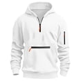 thumbnail image 5 of Boys Half Zip Pullover Hoodie, Kids Hooded Sweatshirt with Zipper Pocket, Warm Long‑Sleeve Casual Outerwear, 5 of 7