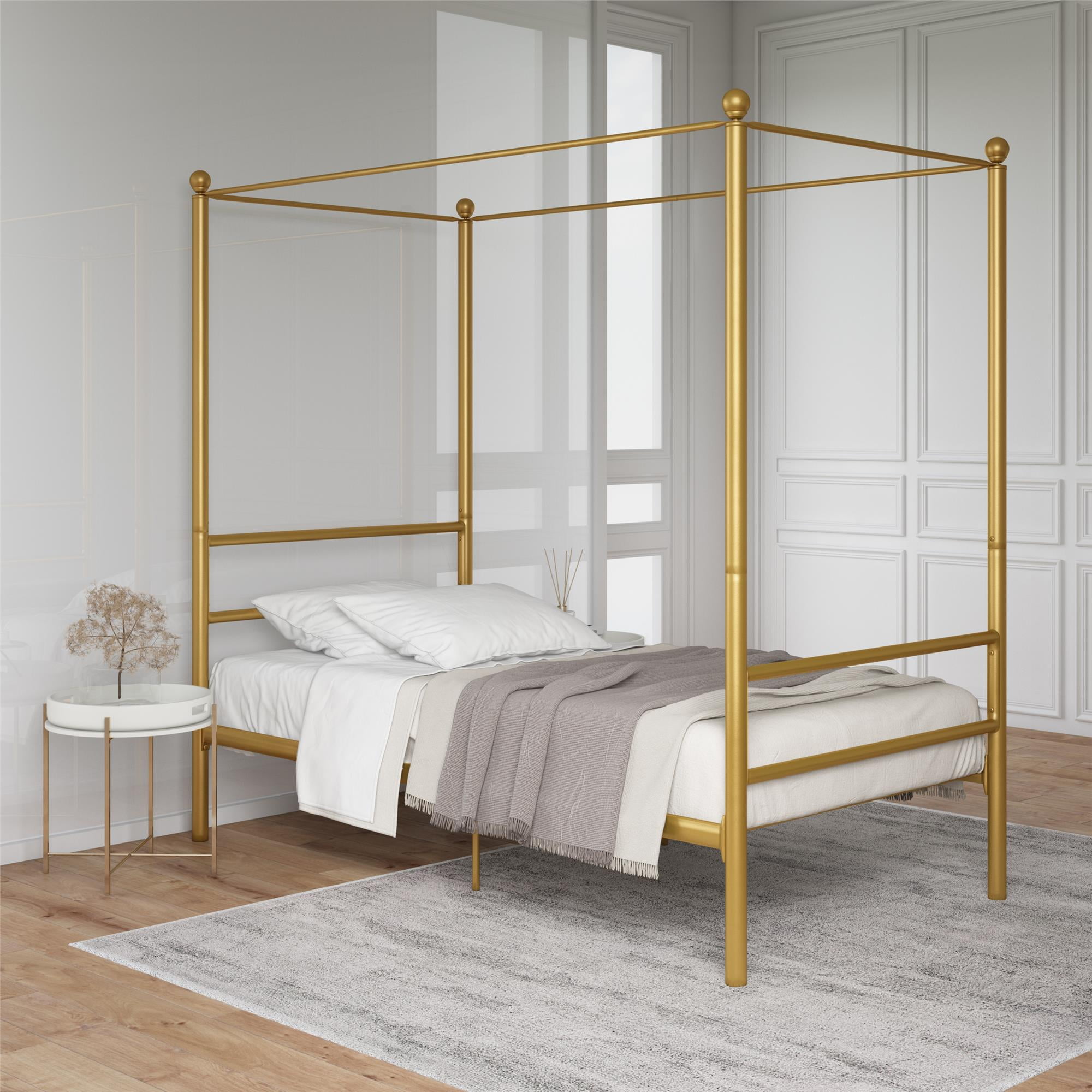 Mainstays Canopy Bed Twin Gold Metal, Canopy For Twin Bed Boy