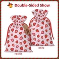 thumbnail image 2 of Pofeuu Hand Drawn Strawberry Print Burlap Bags with Drawstrings Drawstring Gift Bags Pouch Bag for Thankgiving Birthday Party Gift Wrapping Treats and Party Favors-Small, 2 of 9