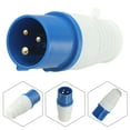 thumbnail image 5 of 240V 16A 3 PIN BLUE SITE INDUSTRIAL PLUGS & SOCKETS MALE/FEMALE IP44 2P + EARTHHook up Plug, 5 of 7